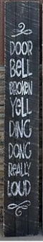 VERTICAL SIGNS Door Bell Broken