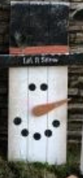 SNOWMAN on RUSTIC BOARDS